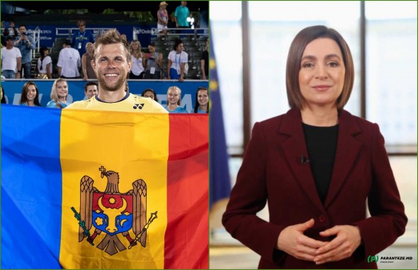 Maia Sandu i-a urat succes tenismenului Radu Albot